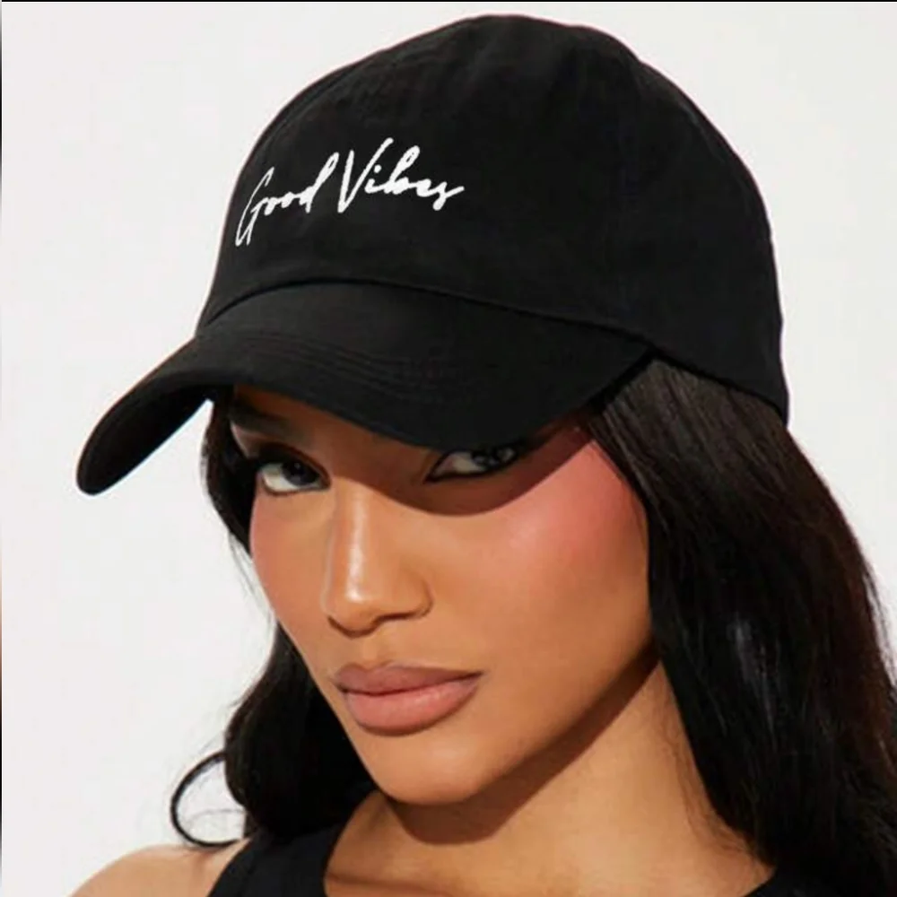 Black 'Good Vibes' Cap